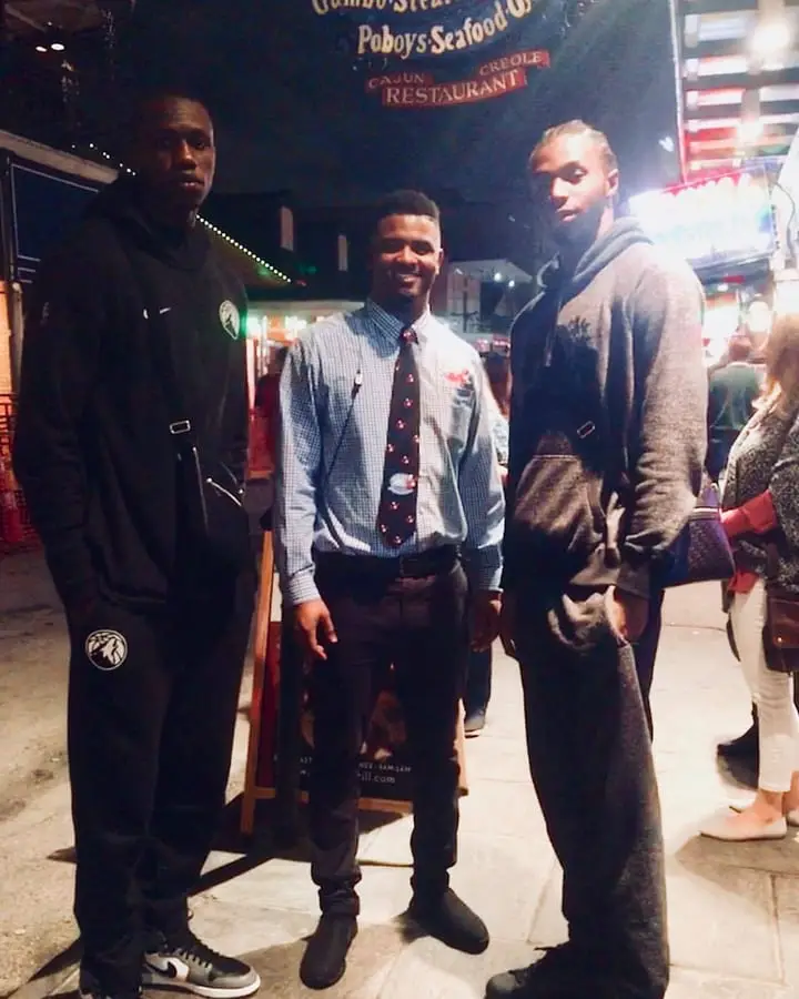 Andrew Wiggins & Gorgui Dieng at Oceana Grill