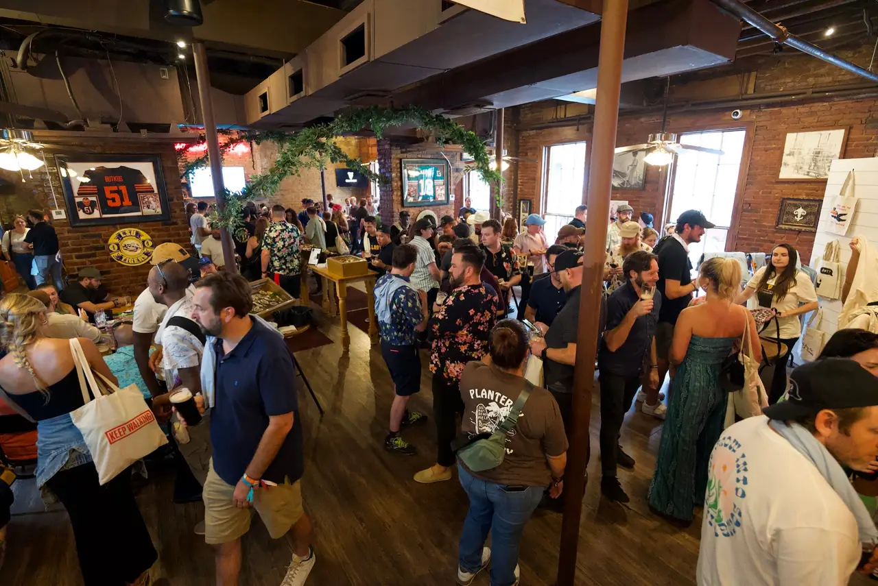 A full house of guests filling Oceana Grill’s dining room during a party