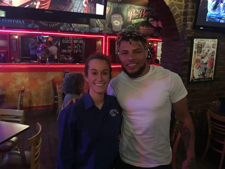 Tyrann Mathieu at Oceana Grill